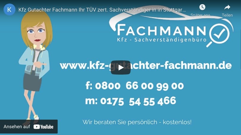 YouTube Video Kfz-Gutachter Fachmann